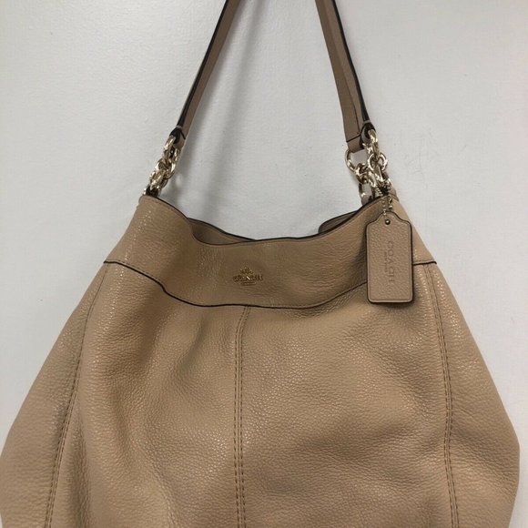 AUTHENTIC COACH LEXI SHOULDER BAG IN NUDE PEBBLED - Picture 5 of 15